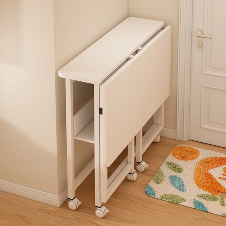 The folding desk for small-sized apartments does not take up much space. It is a movable desk for home computers, a bedside table for lazy people, and a simple study desk The folding desk for small-sized apartments does not take up much space. It is a movable desk for home computers, a bedside table for lazy people, and a simple study desk